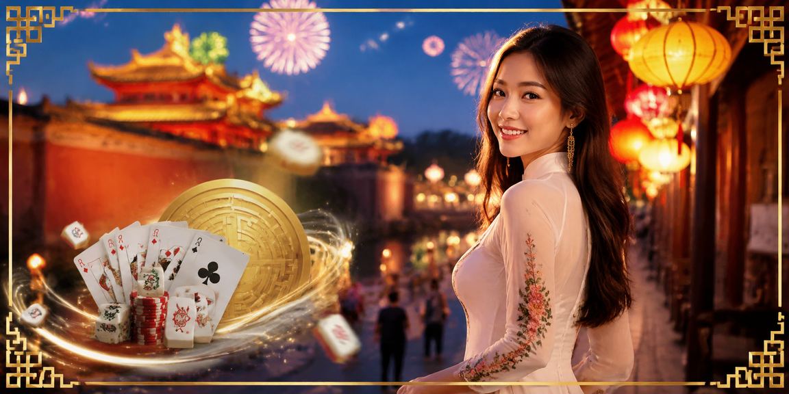 Người chơi xem thông tin hạng VIP trên điện thoại tại chợ đêm Huế